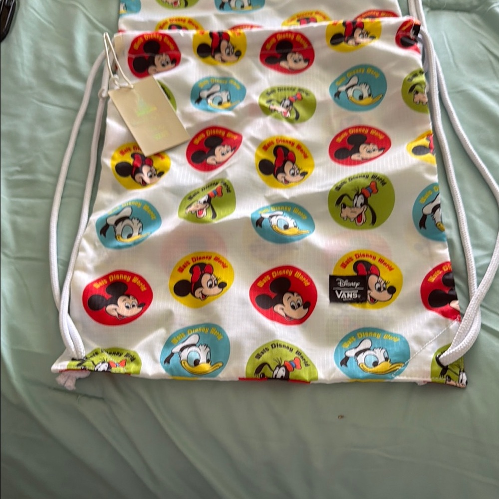 Disney Vans Draw string back Carrier.  Disney characters.